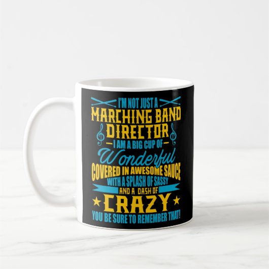 Funny Marching Band Director Music Band Teacher Kaffeetasse (Links)