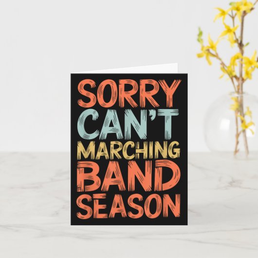 Funny Marching Band Sorry, ich kann es nicht March Karte (Gelbe Blume)