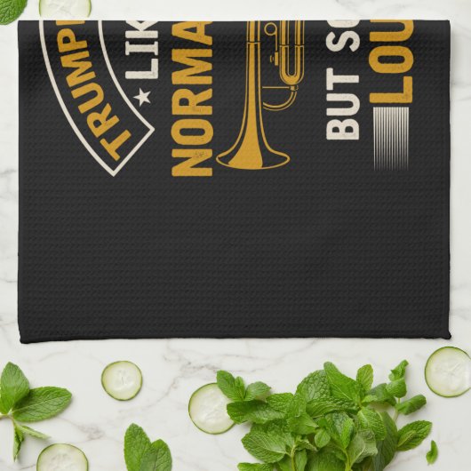 Funny Marching Band Trumpeter Spaß Geschirrtuch (Gefaltet)