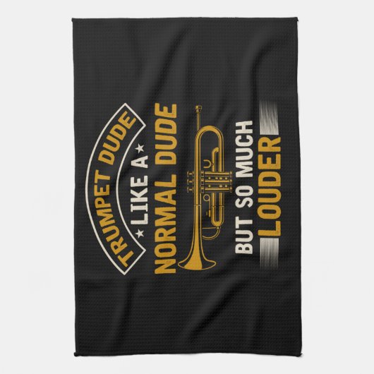 Funny Marching Band Trumpeter Spaß Geschirrtuch (Vertikal)