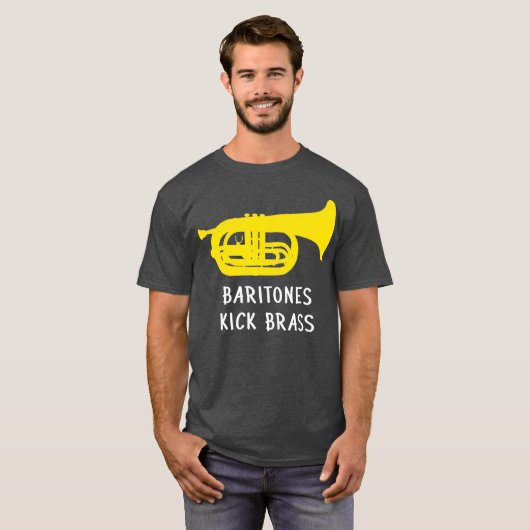 Funny marching baritone  Baritones kick brass T-Shirt (Vorne ganz)