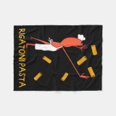 Funny Marcus The Worm Rigatoni Pasta  Fleecedecke (Vorderseite (Horizontal))