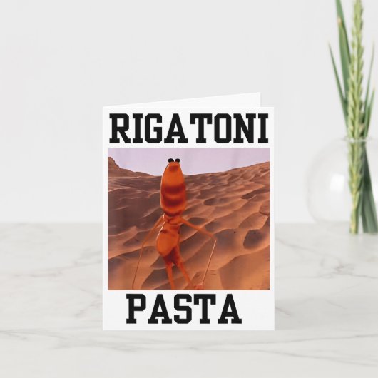 Funny Marcus The Worm Rigatoni Pasta Robert Meme T Karte (Vorderseite)