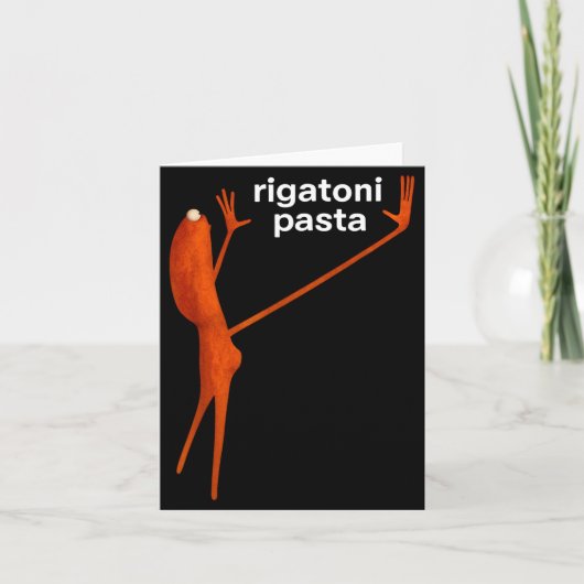 Funny Marcus The Worm Rigatoni Pasta Viral Meme  Karte (Vorderseite)