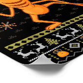 Funny Marcus The Worm Ugly Christmas Sweaters Robe Poster (Ecke)