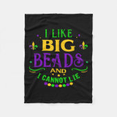 Funny Mardi Gras 2019 Ich mag große Perlen und kan Fleecedecke (Vorderseite)