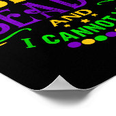 Funny Mardi Gras 2019 Ich mag große Perlen und kan Poster (Ecke)