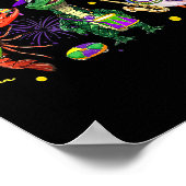 Funny Mardi Gras 2026 Crocodile Crawfish Pelican N Poster (Ecke)