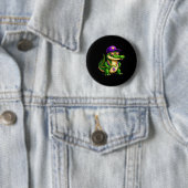 Funny Mardi Gras Alligator Beads Carnival Celebrat Button (Beispiel)