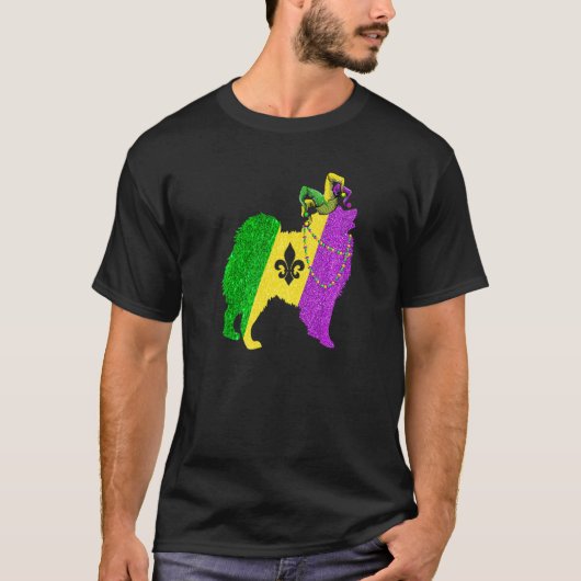 Funny Mardi Gras American Eskimo Dog Mardi Gras Ha T-Shirt (Vorderseite)