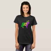 Funny Mardi Gras Bernese Mountain Dog Mardi Gras H T-Shirt (Vorne ganz)