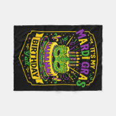 Funny Mardi Gras Birthday Y’all Cake Carnival Cele Fleecedecke (Vorderseite (Horizontal))