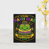 Funny Mardi Gras Birthday Y’all Cake Carnival Cele Karte (Gelbe Blume)