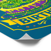 Funny Mardi Gras Birthday Y’all Cake Carnival Cele Poster (Ecke)