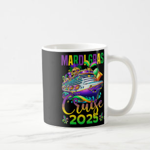 Funny Mardi Gras Cruise 2025 Maske Beads Fat Tuesd Kaffeetasse