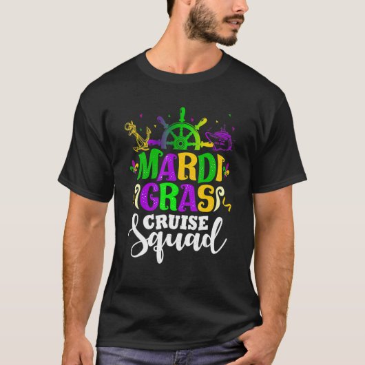 Funny Mardi Gras Cruise Cruising Mask Cruise Ship T-Shirt (Vorderseite)