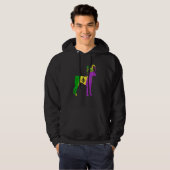 Funny Mardi Gras Doberman Dog Mardi Gras Hat Beads Hoodie (Vorne ganz)