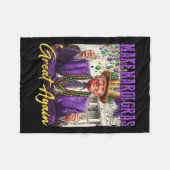 Funny Mardi Gras Donald Trump Mardi Gras American Fleecedecke (Vorderseite (Horizontal))