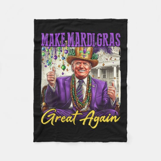 Funny Mardi Gras Donald Trump Mardi Gras American Fleecedecke (Vorderseite)