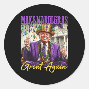 Funny Mardi Gras Donald Trump Mardi Gras American Runder Aufkleber