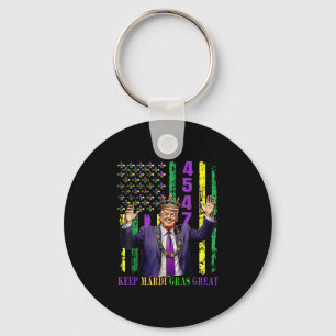 Funny Mardi Gras Donald Trump Mardi Gras American Schlüsselanhänger