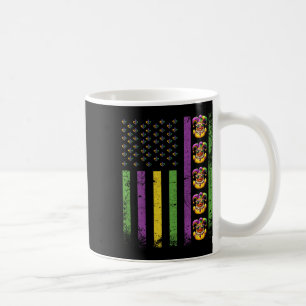 Funny Mardi Gras Ducks Usa Flag Beads Rubber Duck Kaffeetasse