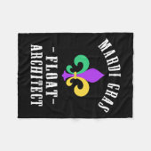 Funny Mardi Gras Float Architect Lilie Fleecedecke (Vorderseite (Horizontal))