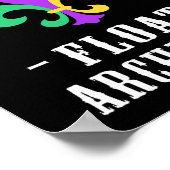 Funny Mardi Gras Float Architect Lilie Poster (Ecke)