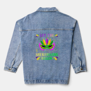 Funny Mardi Gras Kostüm Lass The Shenanigans Begin Jeansjacke