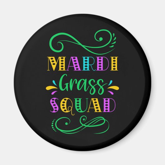 Funny Mardi Gras | Mardi Grass Squad Magnet (Vorne)