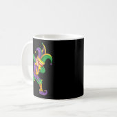 Funny Mardi Gras Outfit Dabbing Jester New Orleans Kaffeetasse (Vorderseite Links)
