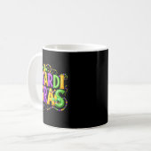 Funny Mardi Gras Parade Jester Hat Beads Men Women Kaffeetasse (Vorderseite Links)