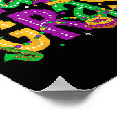 Funny Mardi Gras Parade Outfit Jester Hat Men Wome Poster (Ecke)