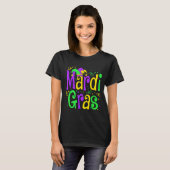Funny Mardi Gras Parade Outfit Jester Hat Men Wome T-Shirt (Vorne ganz)