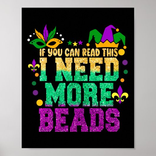 Funny Mardi Gras Party Maskenkostüme Männer Frauen Poster (Vorne)