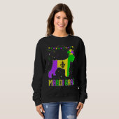Funny Mardi Gras Schnauzer Dog Dad Mom Mardi Gras Sweatshirt (Vorne ganz)