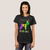 Funny Mardi Gras Schnauzer Dog Dad Mom Mardi Gras T-Shirt (Vorne ganz)