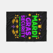 Funny Mardi Gras Security Parade Festival Mardi Gr Fleecedecke (Vorderseite (Horizontal))