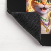 Funny Mardi Gras Selfie Cat Bigfoot Quote _1 Mousepad (Ecke)
