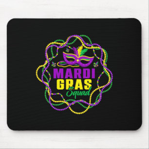 Funny Mardi Gras Squad Gold Lila grüne Beeren Fett Mousepad