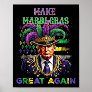 Funny Mardi Gras Trump macht wieder Mardi Gras Ame Poster