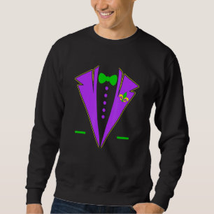 Funny Mardi Gras Tuxedo Festival Moon and Stars Pa Sweatshirt