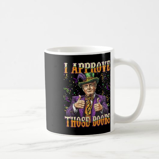 Funny Mardi Gras Usa I billigen diese Brust Kaffeetasse (Rechts)
