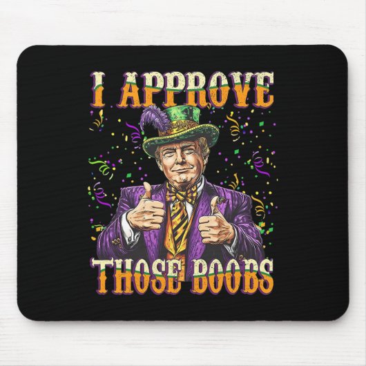 Funny Mardi Gras Usa I billigen diese Brust Mousepad (Vorne)