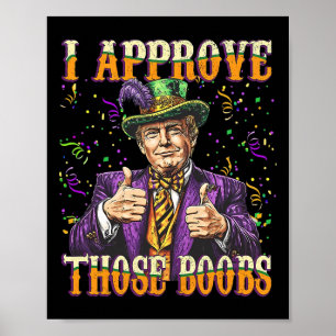 Funny Mardi Gras Usa I billigen diese Brust Poster