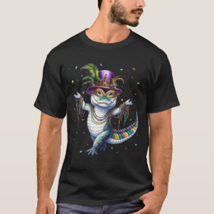 Funny Mardigator Mardi Gras Alligator Tanzkarn T-Shirt
