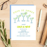 Funny Margarita Cinco de Mayo Party Einladung<br><div class="desc">Funny margarita "Cinco de drinko" Design Cinco de Mayo mexikanische Fiesta Party Einladungen,  perfekt für Ihr Party oder zusammen.</div>