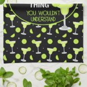 Funny Margarita Quote Cocktail Lover Geschirrtuch (Gefaltet)