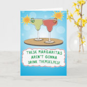 Funny Margaritas Birthday Karte (Gelbe Blume)