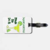 Funny Margaritas hat mich dazu gebracht Gepäckanhänger (Rückseite horizontal)